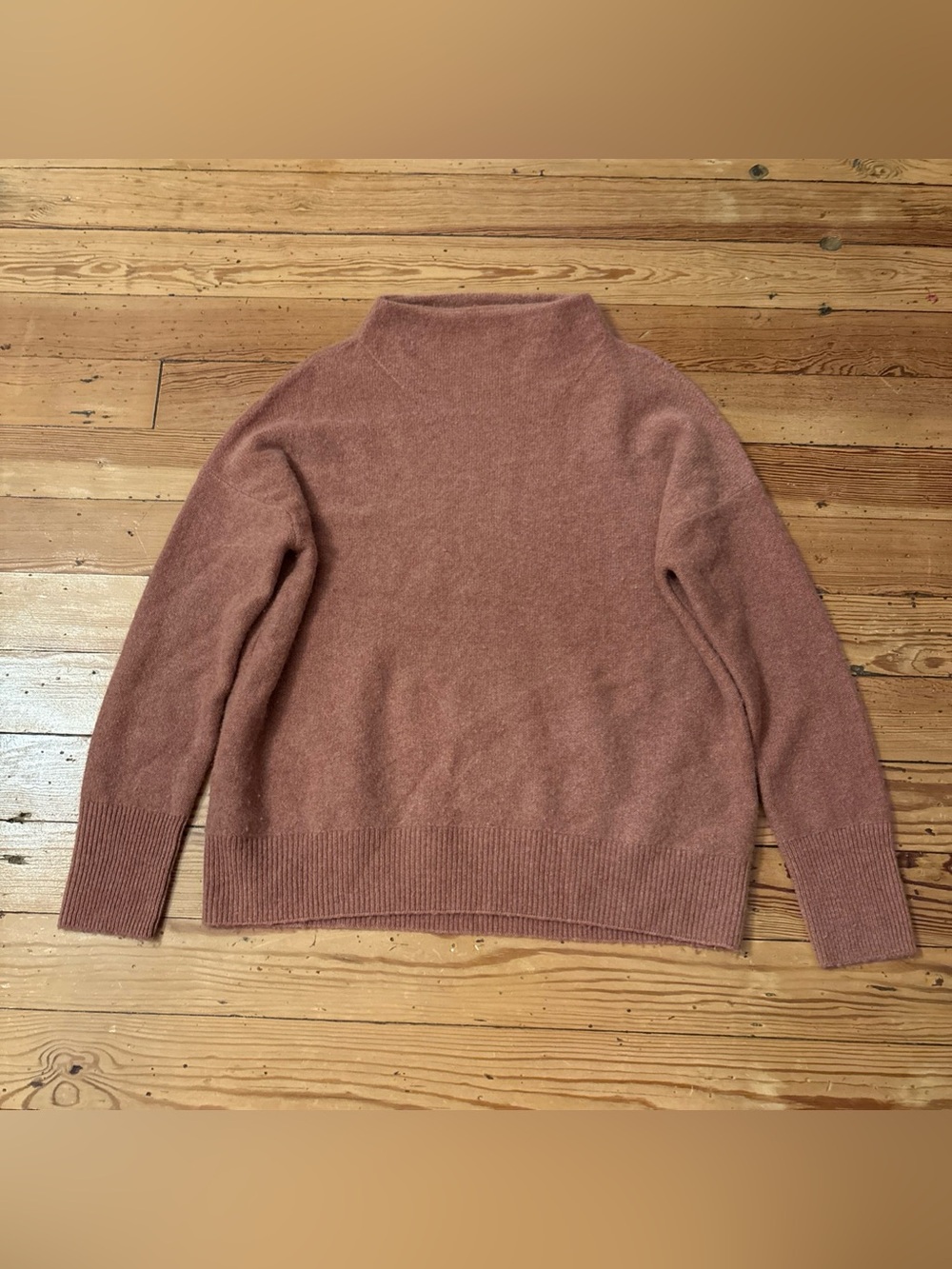 Vince Boiled Cashmere Funnel Neck Sweater Small S Pink